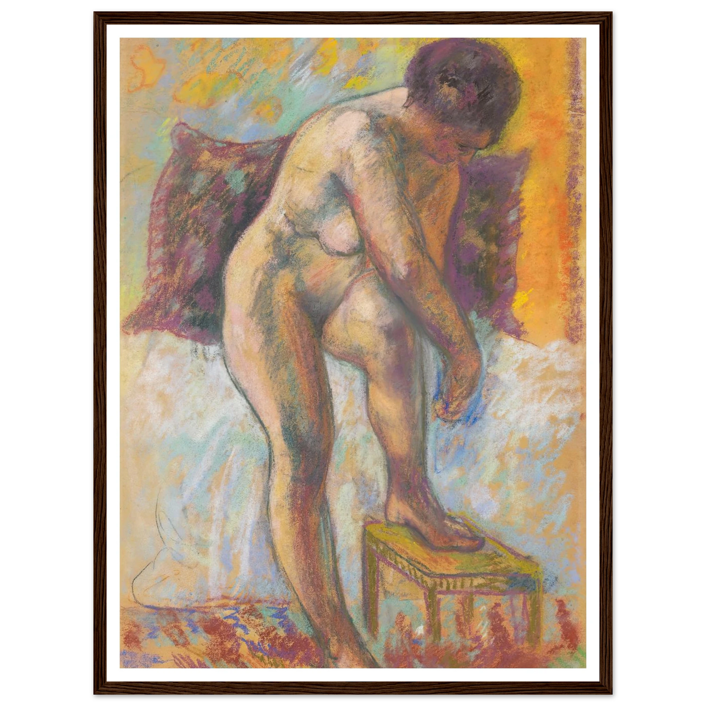 Nu à la toilette (circa 1904) Art Print | Henri Manguin - Framed Poster - 30x40 cm / 12x16″ - Black frame
