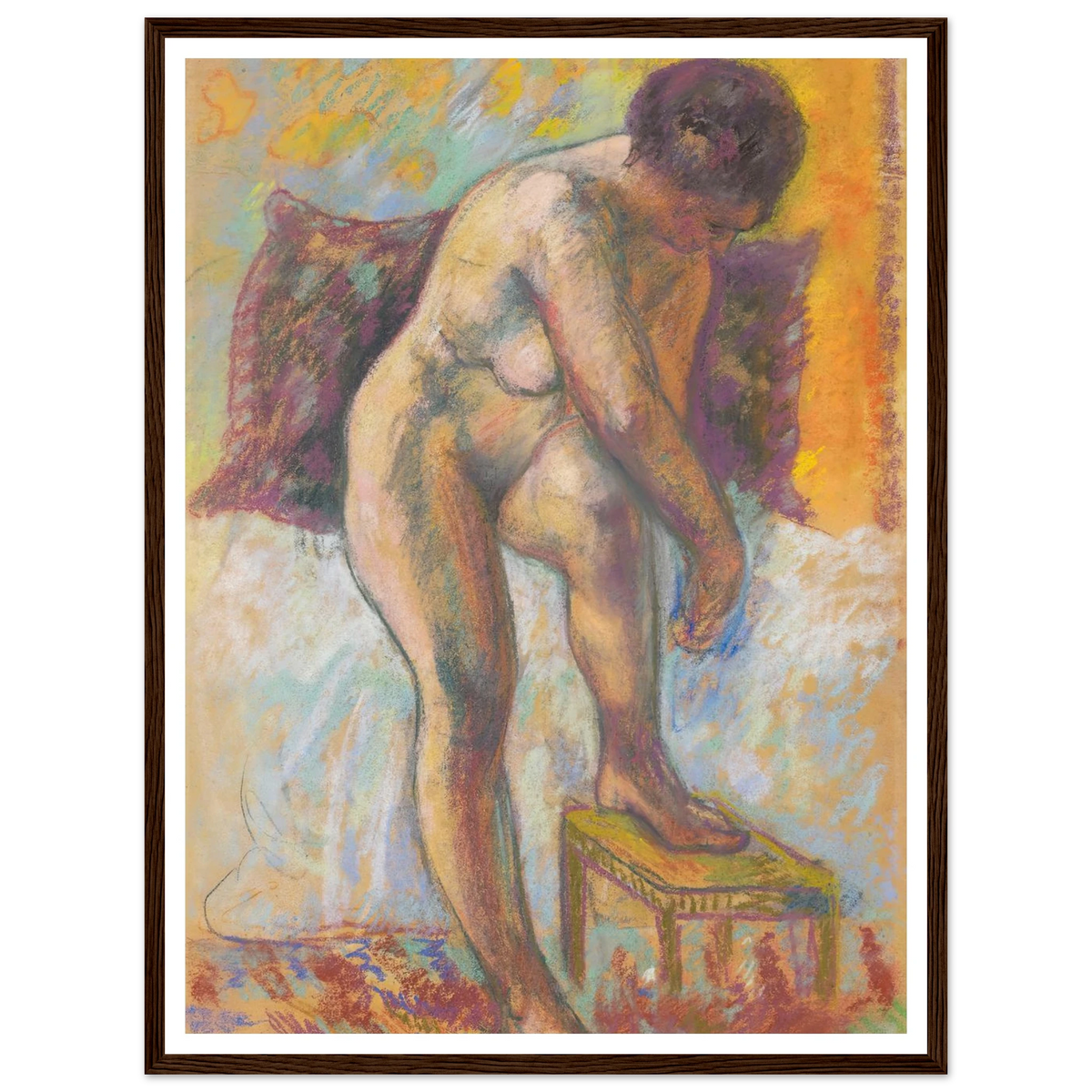 Nu à la toilette (circa 1904) Art Print | Henri Manguin - Framed Poster - 30x40 cm / 12x16″ - Black frame
