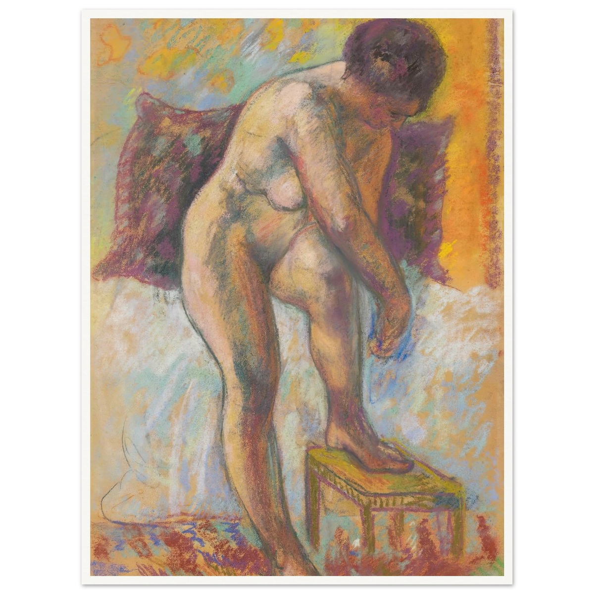 Nu à la toilette (circa 1904) Art Print | Henri Manguin - Framed Poster - 30x40 cm / 12x16″ - Black frame