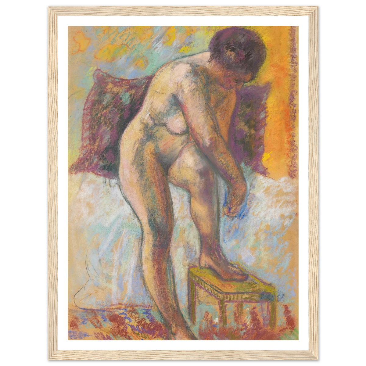 Nu à la toilette (circa 1904) Art Print | Henri Manguin - Framed Poster - 30x40 cm / 12x16″ - Black frame