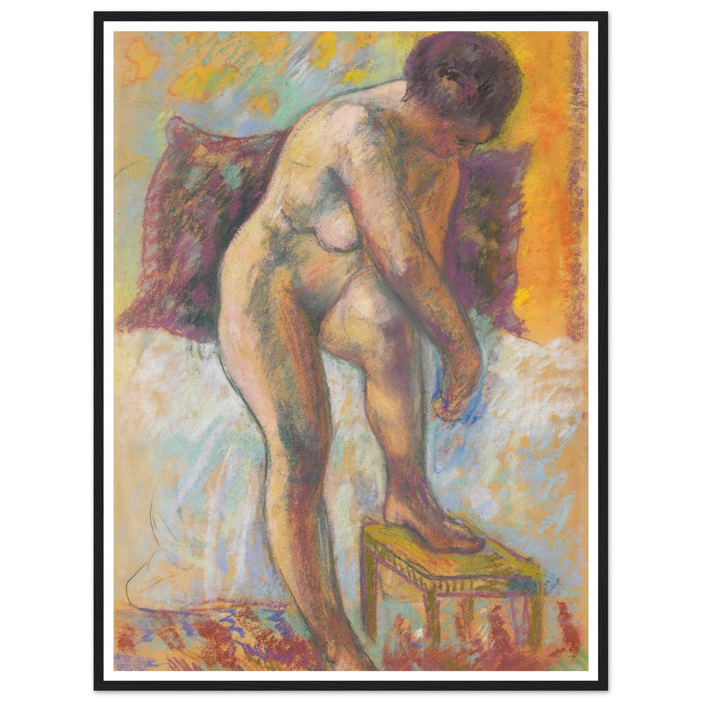 Nu à la toilette (circa 1904) Art Print | Henri Manguin - Framed Poster - 30x40 cm / 12x16″ - Black frame
