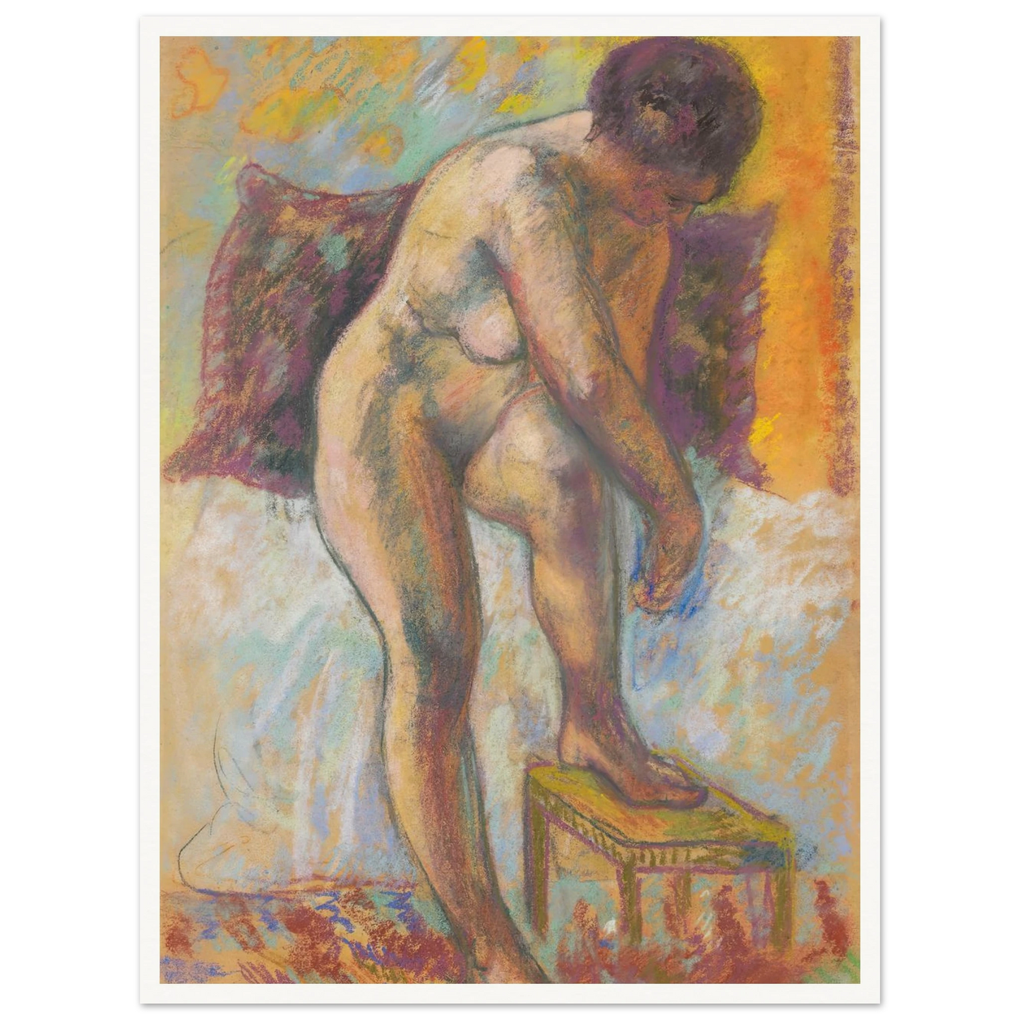 Nu à la toilette (circa 1904) Art Print | Henri Manguin - Framed Poster - 30x40 cm / 12x16″ - Black frame