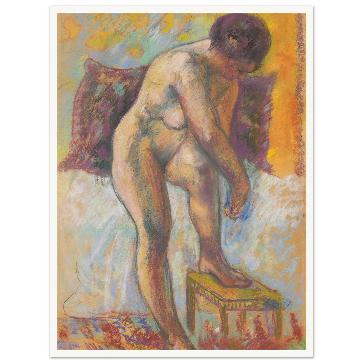 Nu à la toilette (circa 1904) Art Print | Henri Manguin - Framed Poster - 30x40 cm / 12x16″ - Black frame