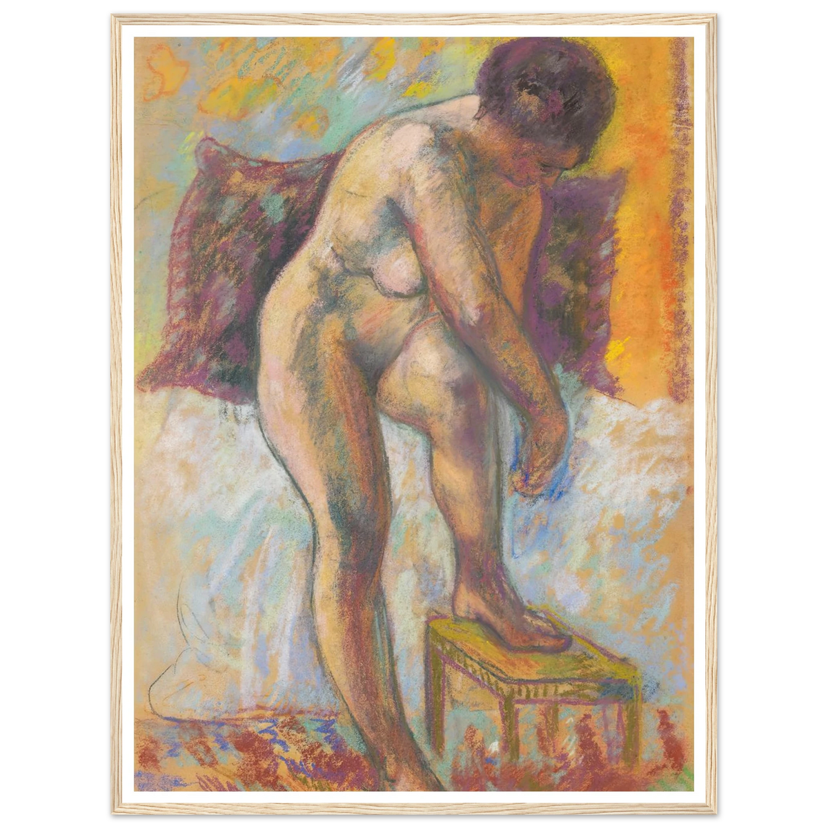 Nu à la toilette (circa 1904) Art Print | Henri Manguin - Framed Poster - 30x40 cm / 12x16″ - Black frame