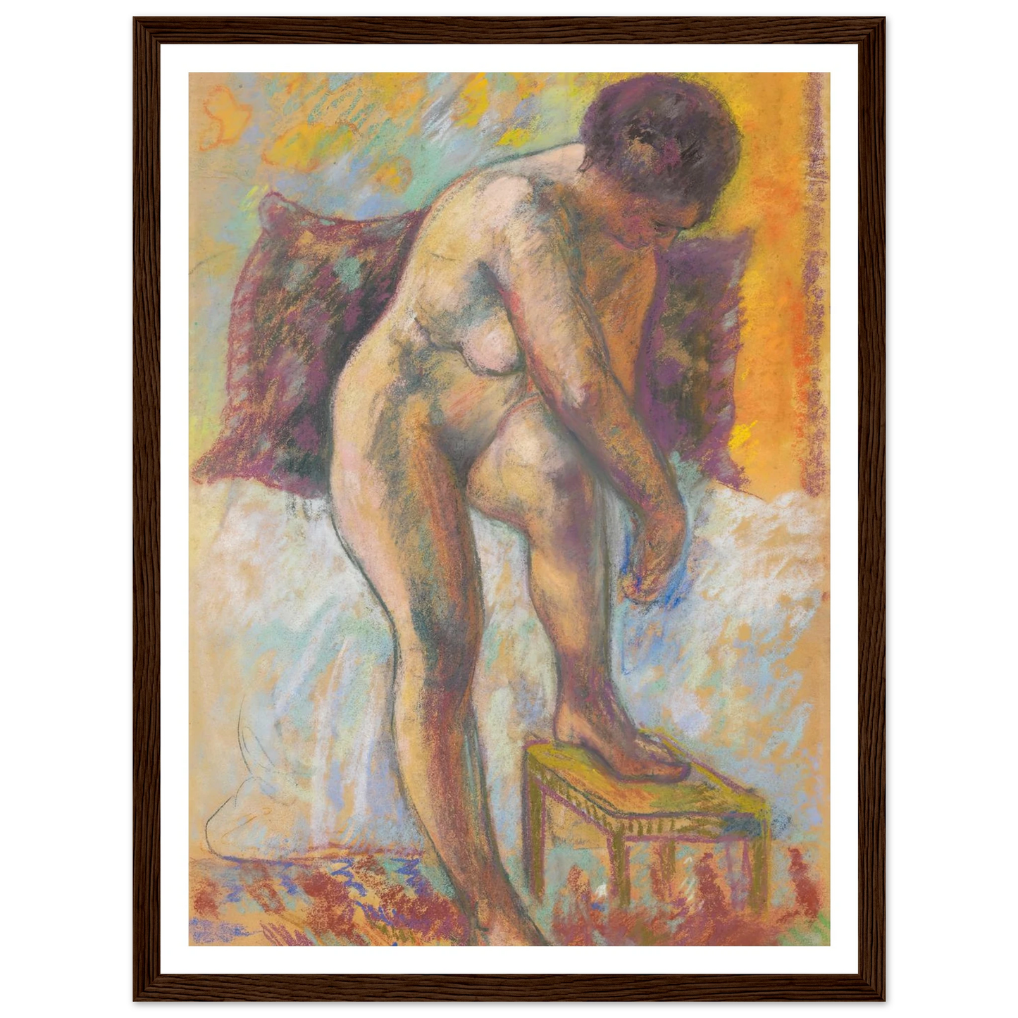 Nu à la toilette (circa 1904) Art Print | Henri Manguin - Framed Poster - 30x40 cm / 12x16″ - Black frame