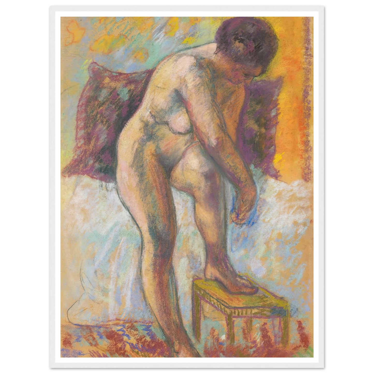 Nu à la toilette (circa 1904) Art Print | Henri Manguin - Framed Poster - 30x40 cm / 12x16″ - Black frame
