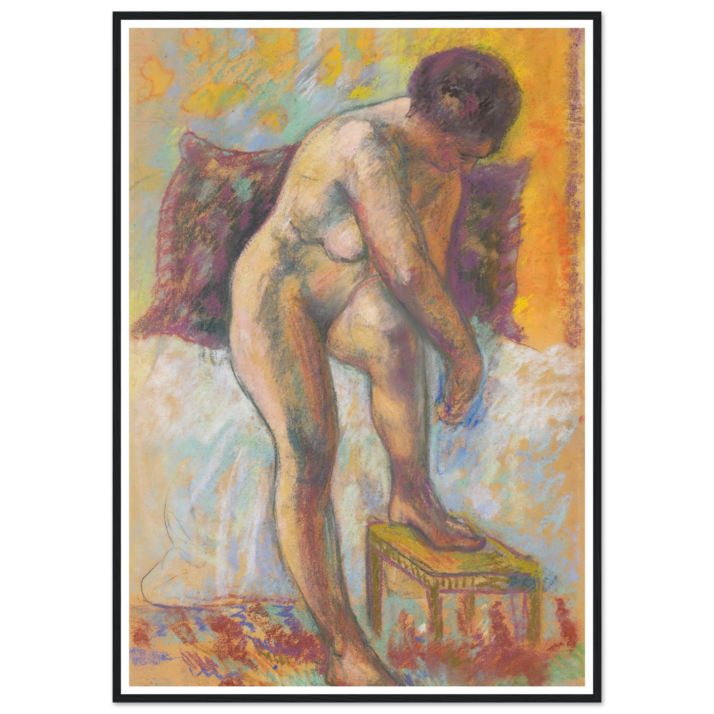 Nu à la toilette (circa 1904) Art Print | Henri Manguin - Framed Poster - 30x40 cm / 12x16″ - Black frame