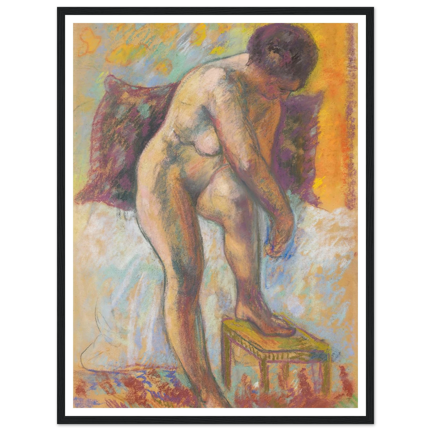 Nu à la toilette (circa 1904) Art Print | Henri Manguin - Framed Poster - 30x40 cm / 12x16″ - Black frame