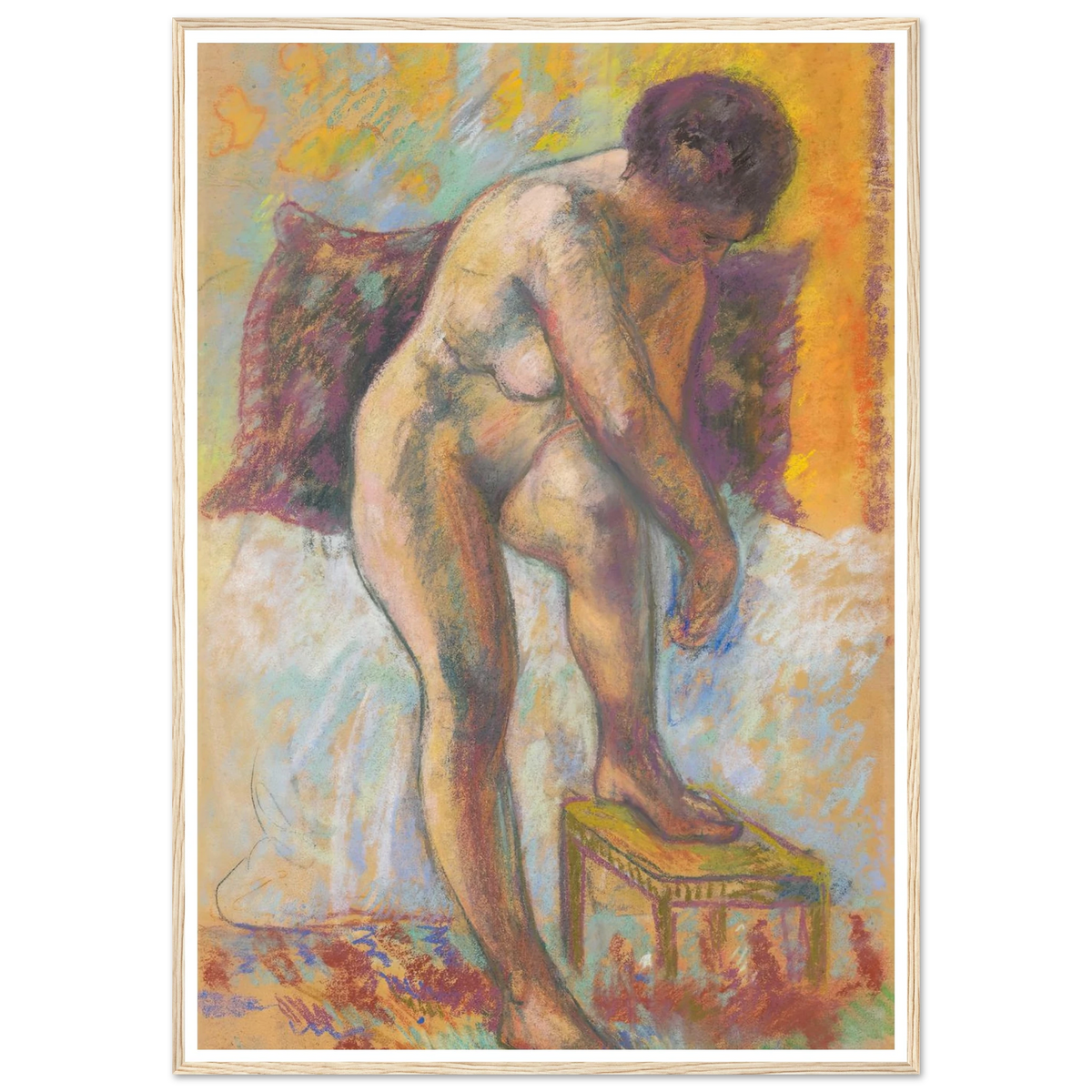 Nu à la toilette (circa 1904) Art Print | Henri Manguin - Framed Poster - 30x40 cm / 12x16″ - Black frame