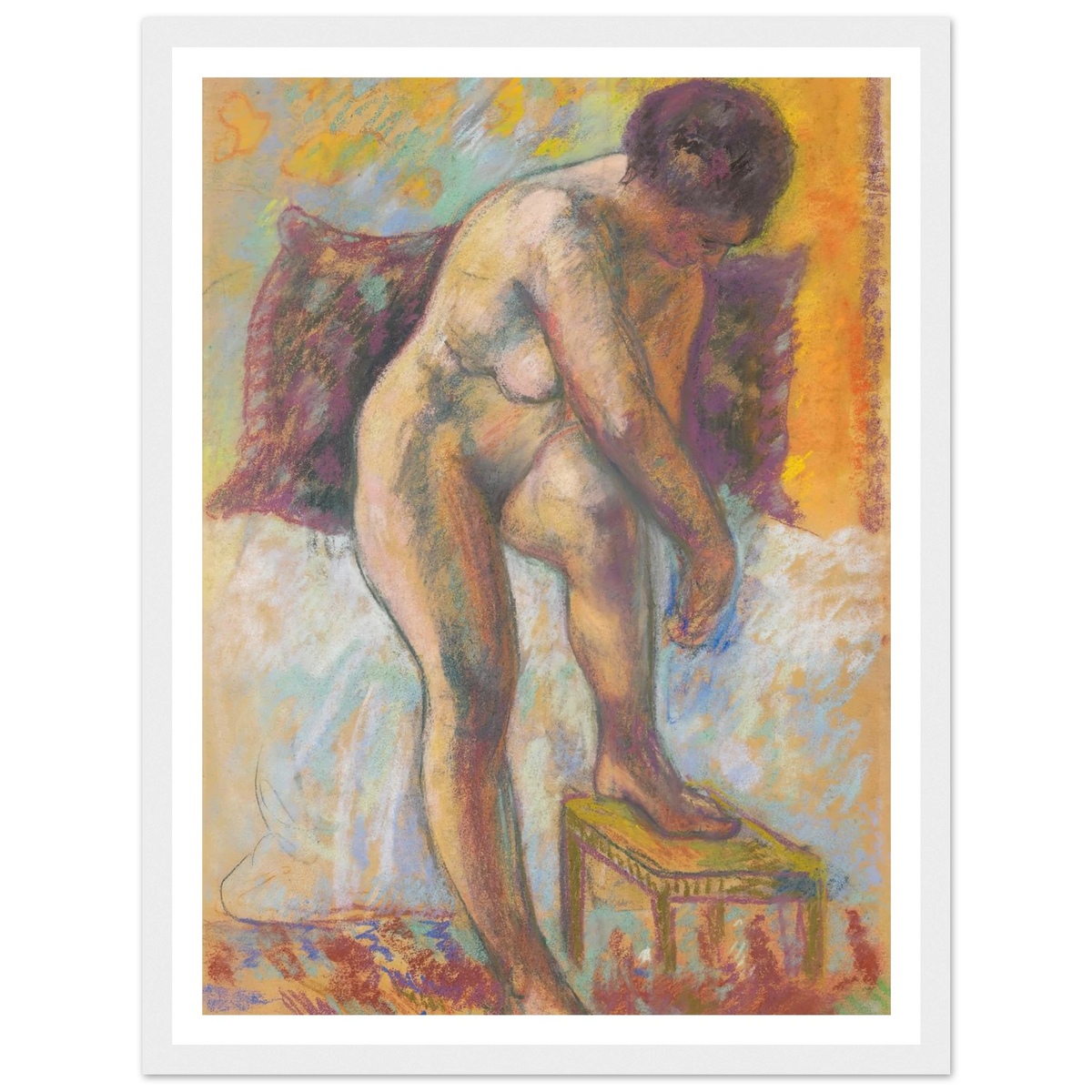 Nu à la toilette (circa 1904) Art Print | Henri Manguin - Framed Poster - 30x40 cm / 12x16″ - Black frame