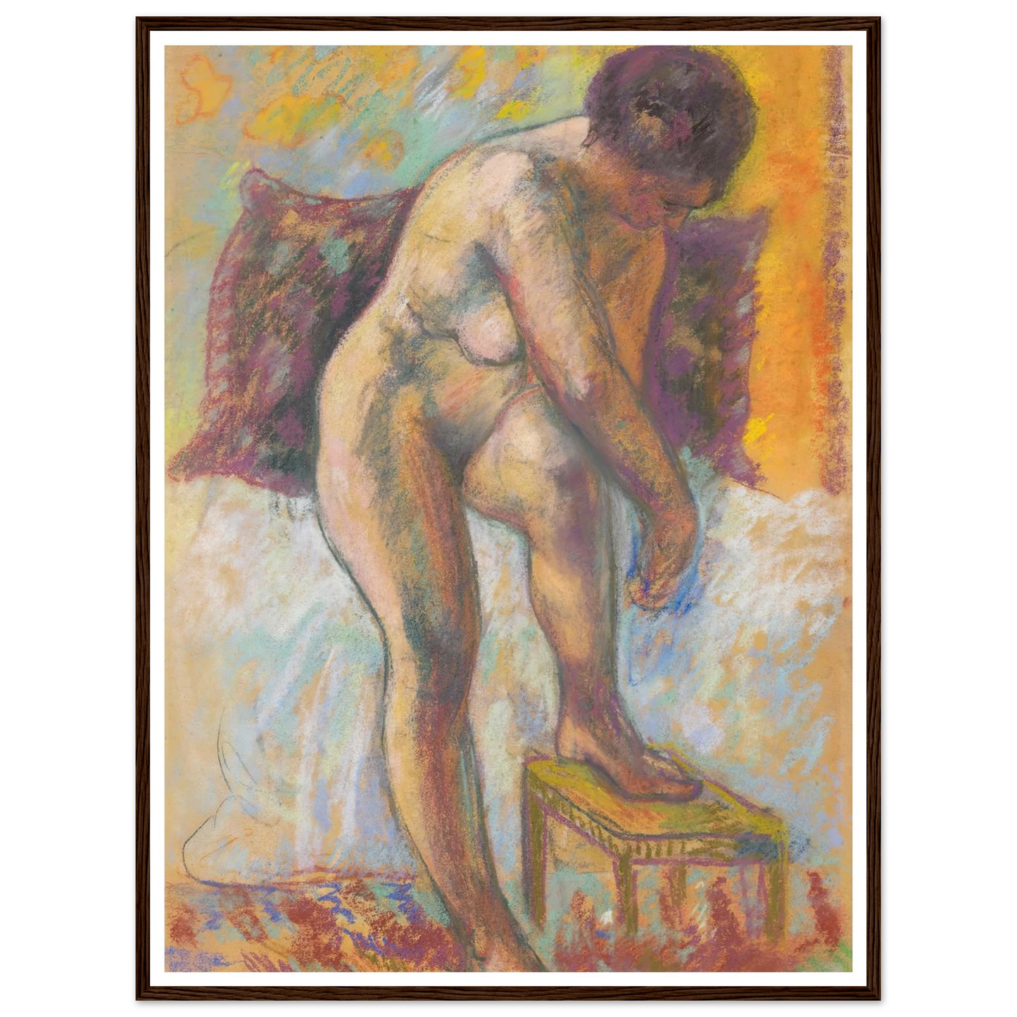 Nu à la toilette (circa 1904) Art Print | Henri Manguin - Framed Poster - 30x40 cm / 12x16″ - Black frame