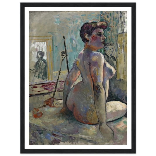 Nu à l’atelier (La Croupe, Rue Boursault) (1903) Art Print | Henri Manguin - Framed Poster - 30x40 cm / 12x16″ - Black frame