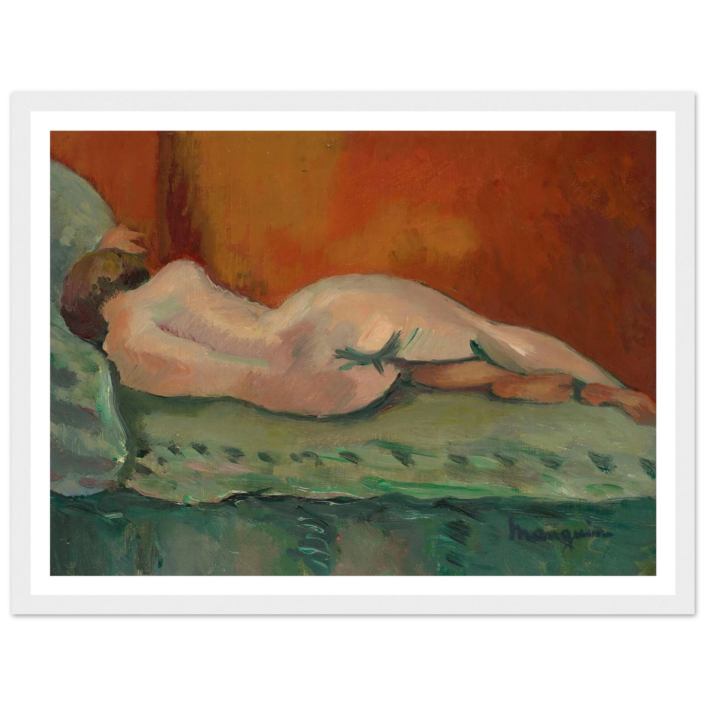 Nu couché de dos (1903) Art Print | Henri Manguin - Framed Poster - 30x40 cm / 12x16″ - Black frame