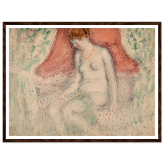 Nude (1920) Art Print | Frederick Carl Frieseke - Framed Poster - 30x40 cm / 12x16″ - Black frame