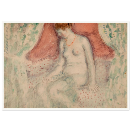 Nude (1920) Art Print | Frederick Carl Frieseke - Framed Poster - 30x40 cm / 12x16″ - Black frame