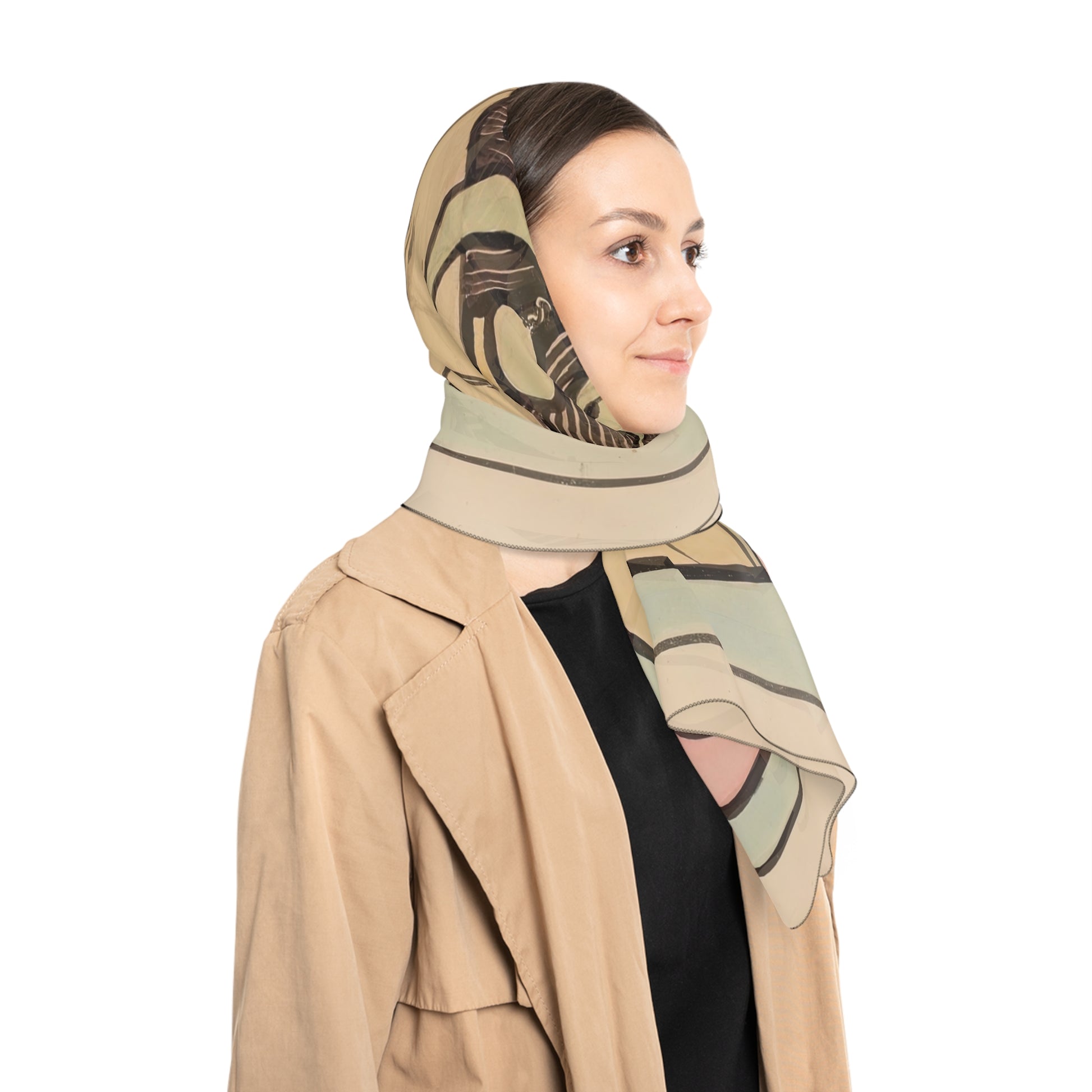 Nude | Alphonse Mucha Scarf – Art Nouveau Scarf - 25" × 25" - - - 