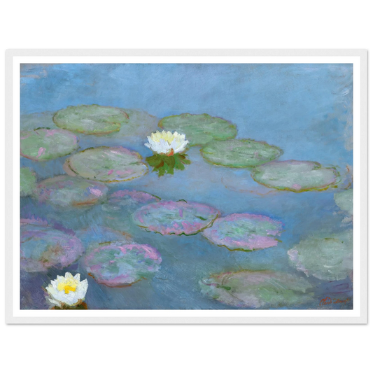 Nymphéas (circa 1897-1899) Art Print | Claude Monet - Framed Poster - 30x40 cm / 12x16″ - Black frame