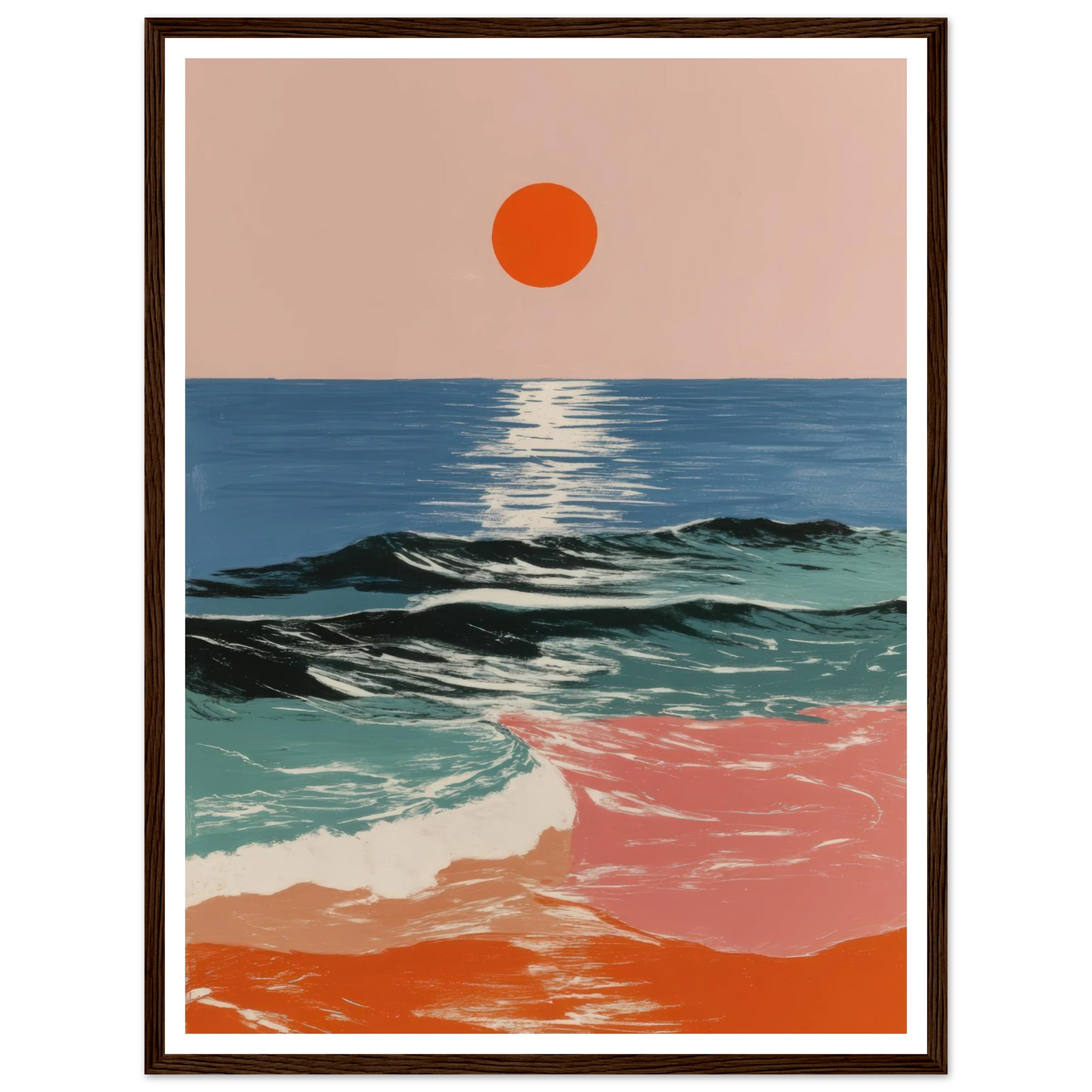 Ocean Blaze - Framed Poster - 30x40 cm / 12x16″ - Black frame