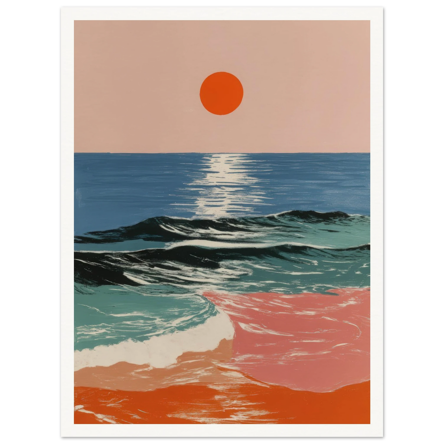 Ocean Blaze - Framed Poster - 30x40 cm / 12x16″ - Black frame