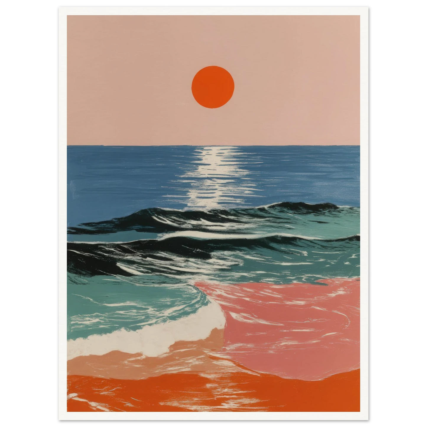 Ocean Blaze - Framed Poster - 30x40 cm / 12x16″ - Black frame