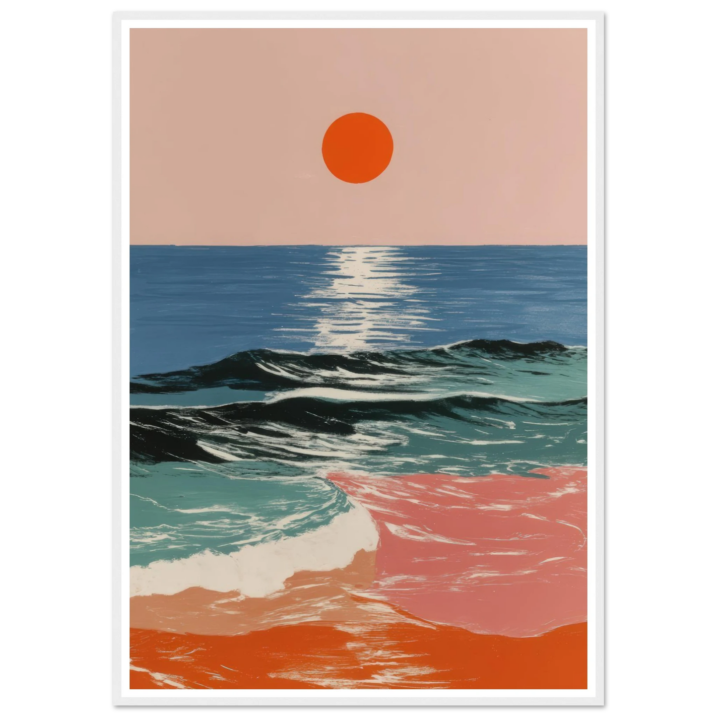 Ocean Blaze - Framed Poster - 30x40 cm / 12x16″ - Black frame