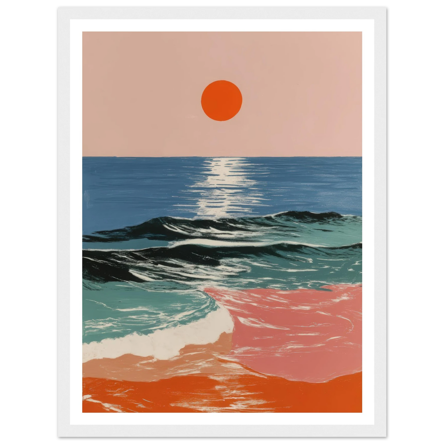 Ocean Blaze - Framed Poster - 30x40 cm / 12x16″ - Black frame