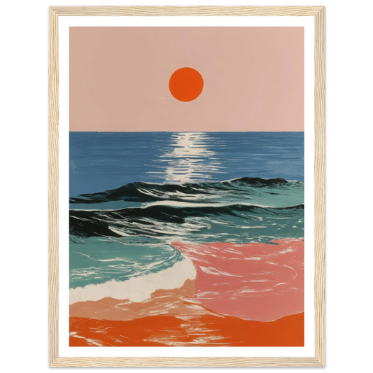 Ocean Blaze - Framed Poster - 30x40 cm / 12x16″ - Black frame