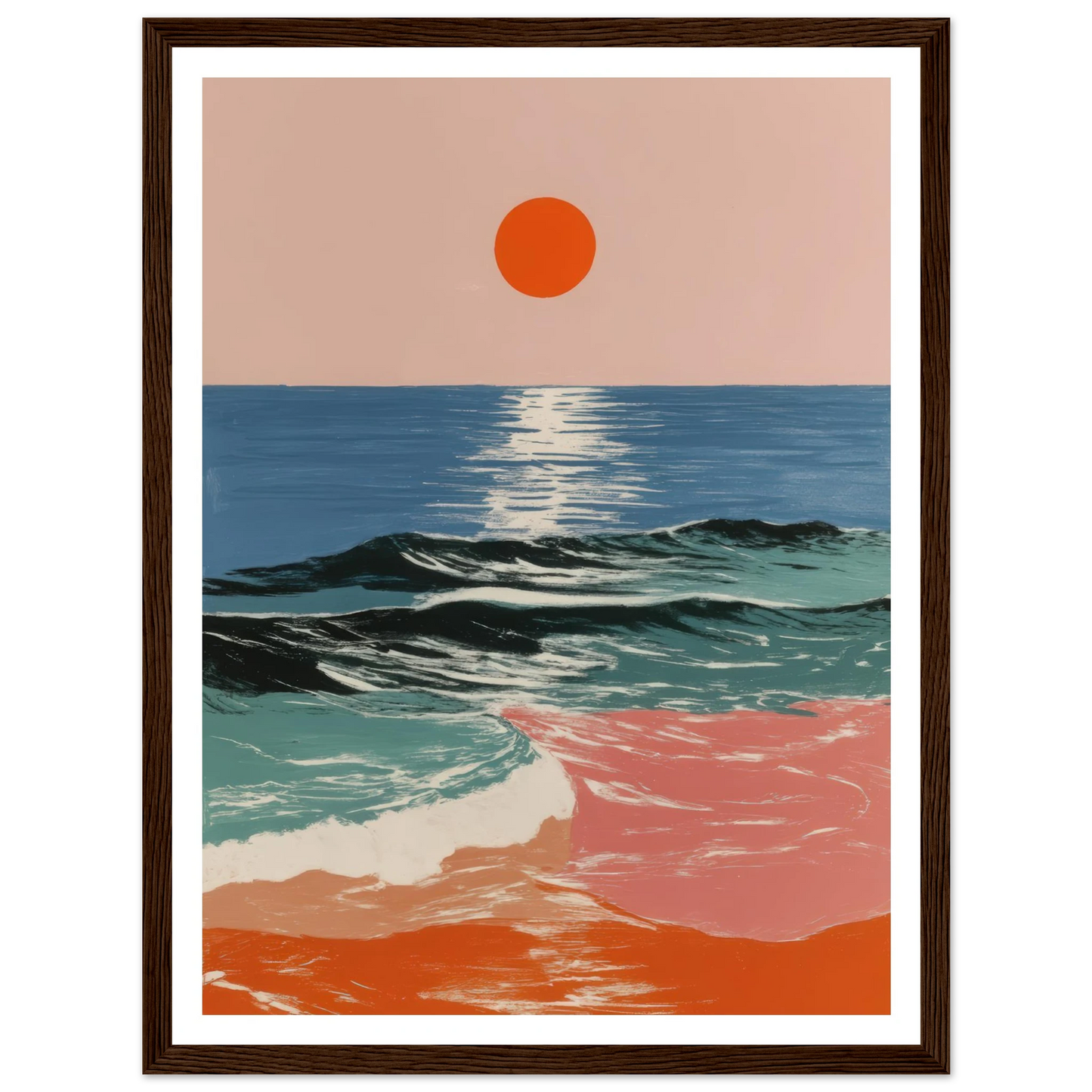 Ocean Blaze - Framed Poster - 30x40 cm / 12x16″ - Black frame
