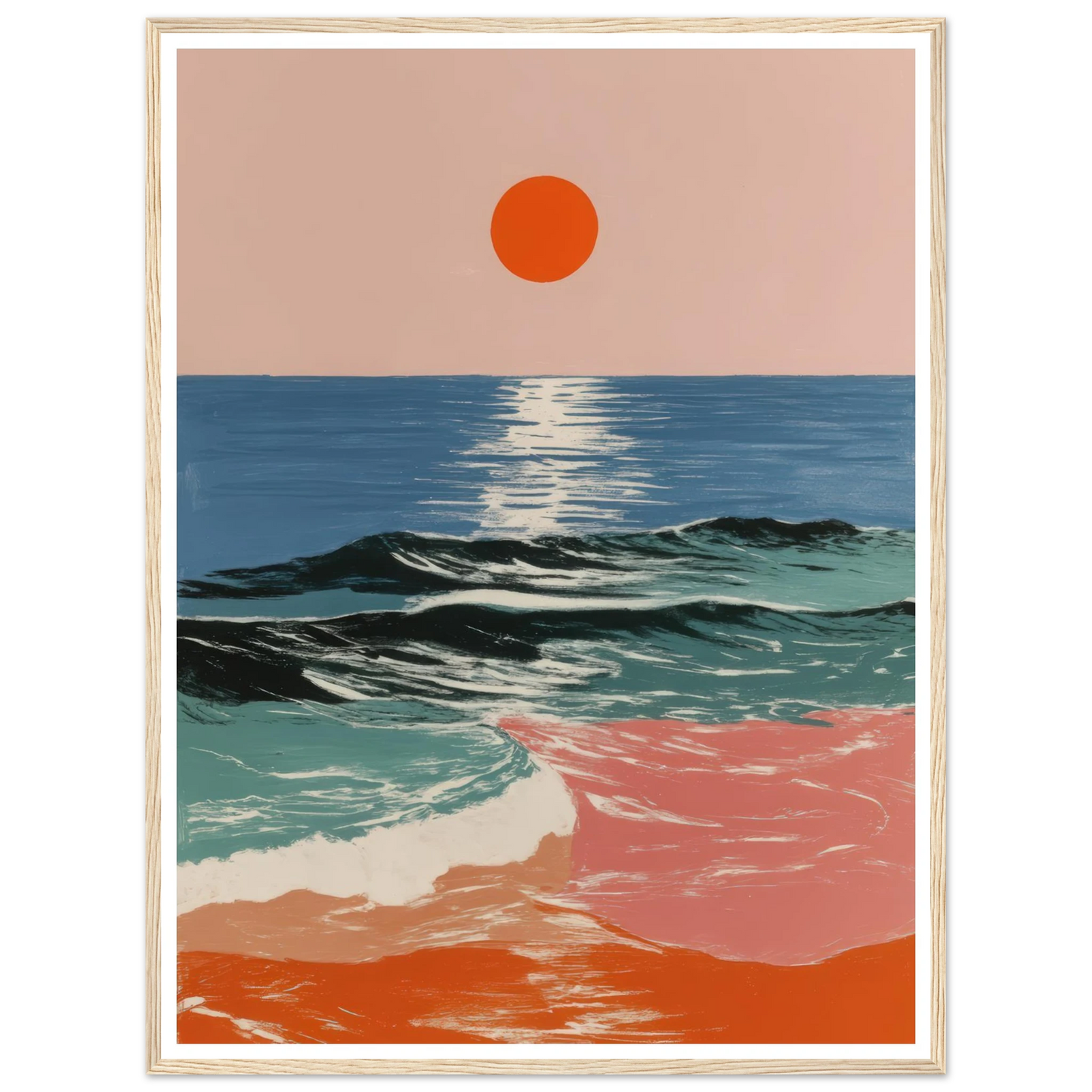 Ocean Blaze - Framed Poster - 30x40 cm / 12x16″ - Black frame