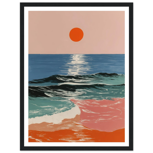 Ocean Blaze - Framed Poster - 30x40 cm / 12x16″ - Black frame