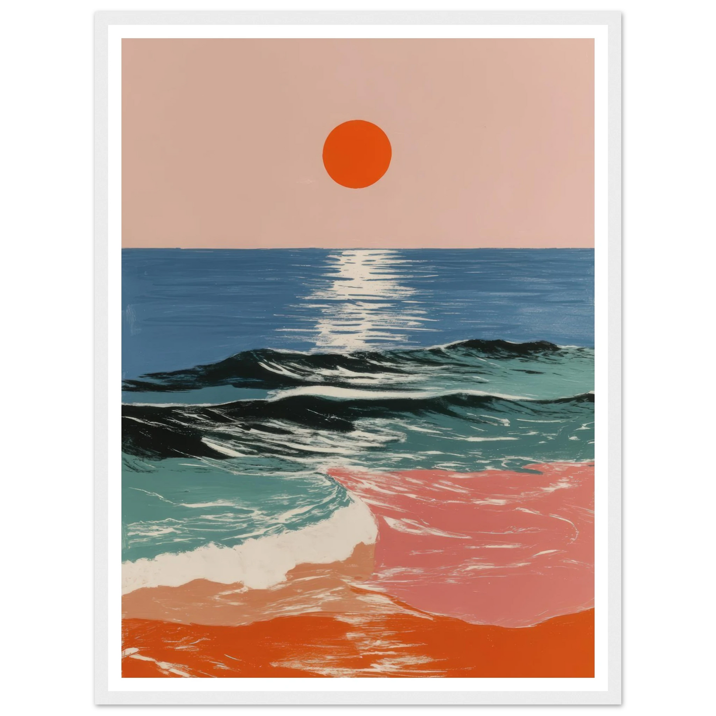 Ocean Blaze - Framed Poster - 30x40 cm / 12x16″ - Black frame