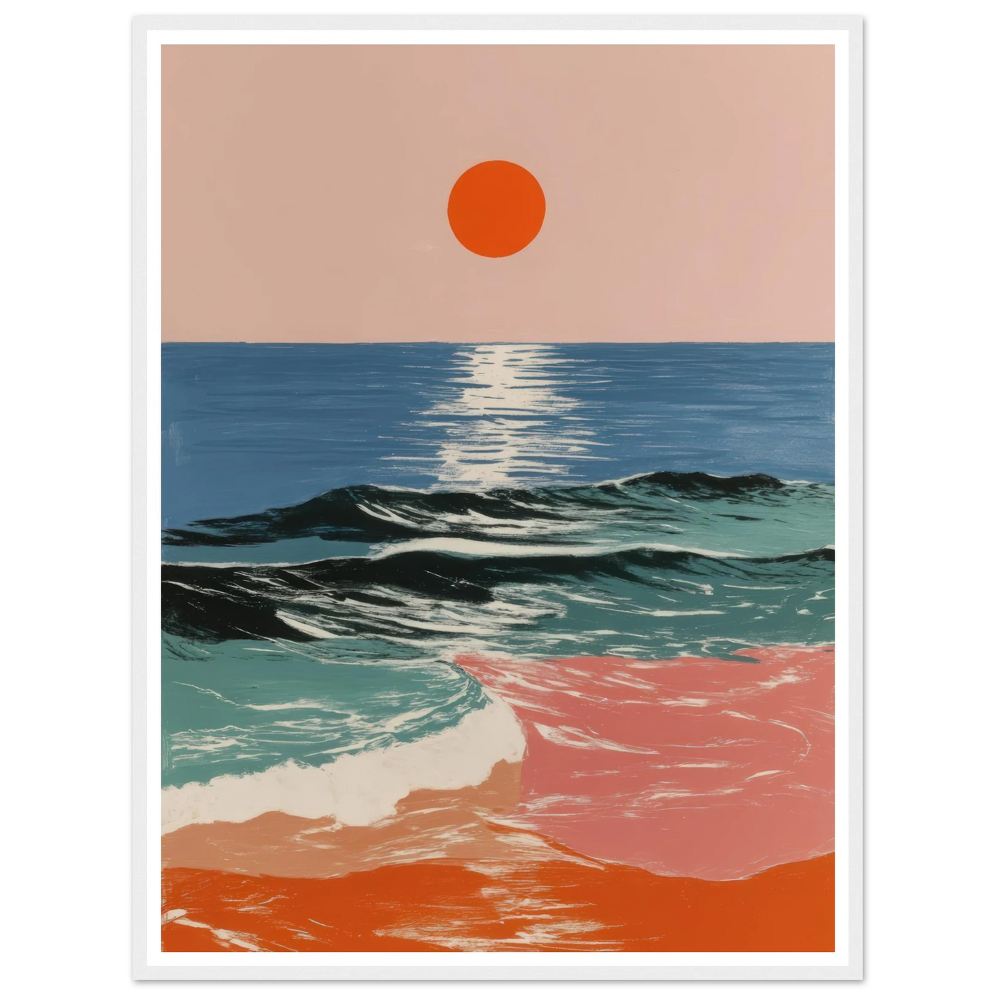 Ocean Blaze - Framed Poster - 30x40 cm / 12x16″ - Black frame
