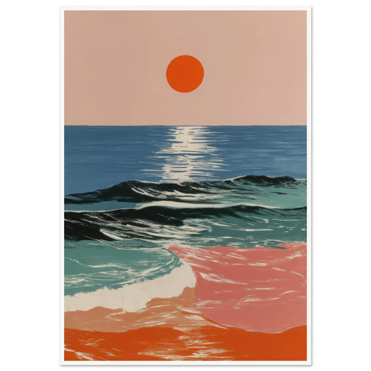 Ocean Blaze - Framed Poster - 30x40 cm / 12x16″ - Black frame
