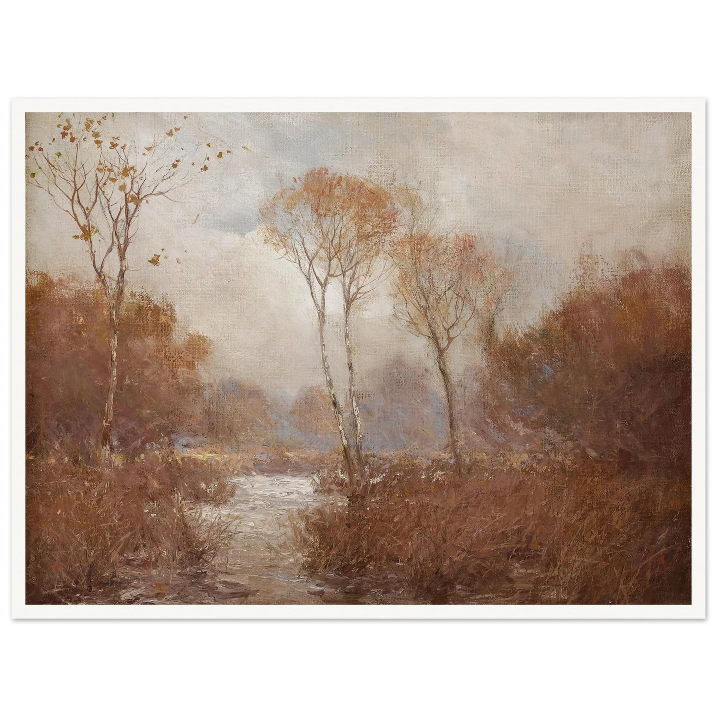 October Landscape Art Print | Julian Onderdonk - Framed Poster - 30x40 cm / 12x16″ - Black frame