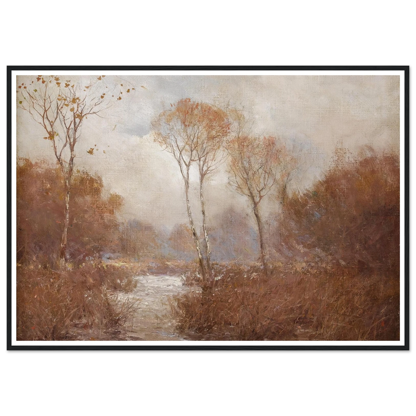 October Landscape Art Print | Julian Onderdonk - Framed Poster - 30x40 cm / 12x16″ - Black frame