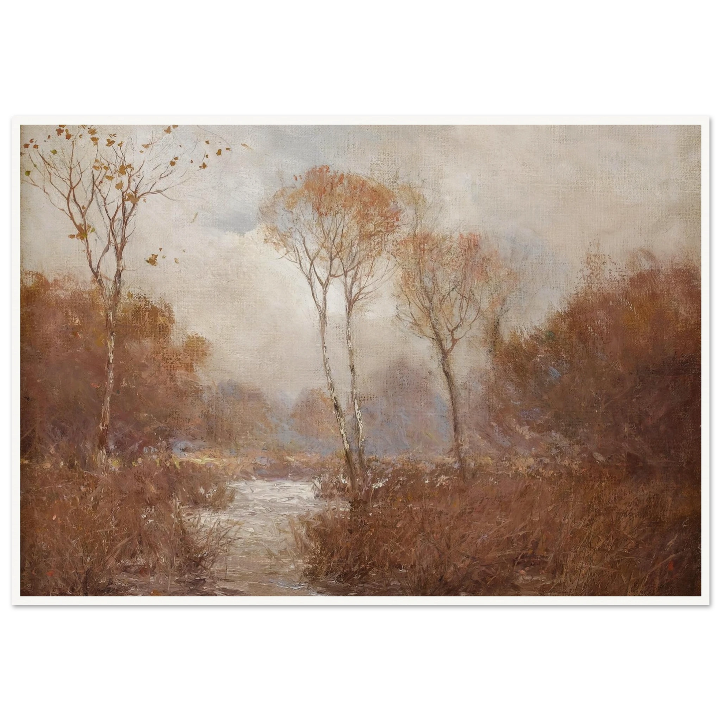 October Landscape Art Print | Julian Onderdonk - Framed Poster - 30x40 cm / 12x16″ - Black frame