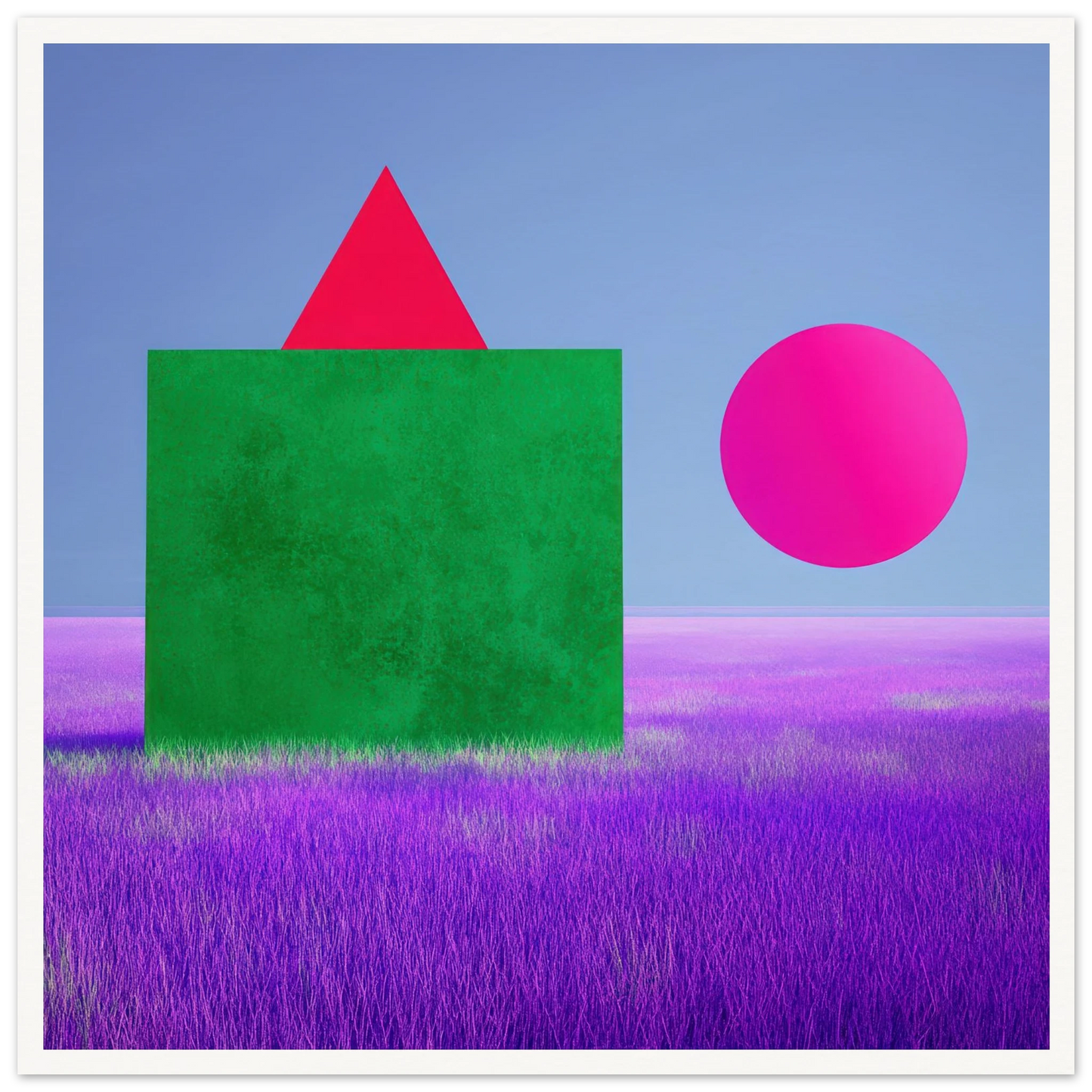 Ode to Purple Field - Framed Poster - 30x30 cm / 12x12″ - Black frame