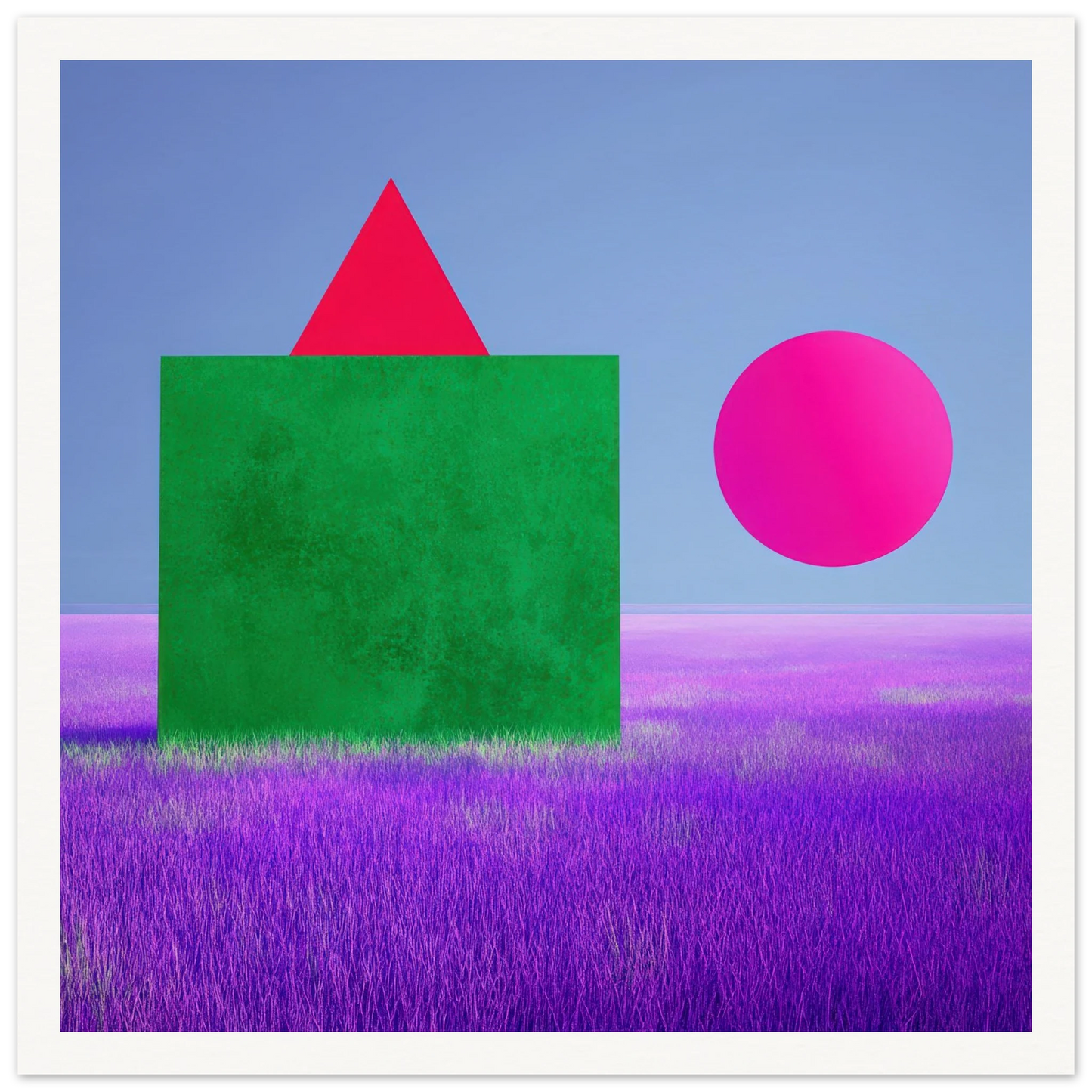 Ode to Purple Field - Framed Poster - 30x30 cm / 12x12″ - Black frame