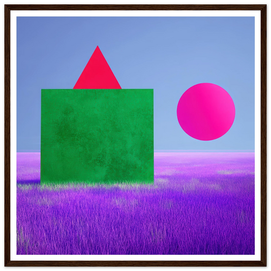 Ode to Purple Field - Framed Poster - 30x30 cm / 12x12″ - Black frame