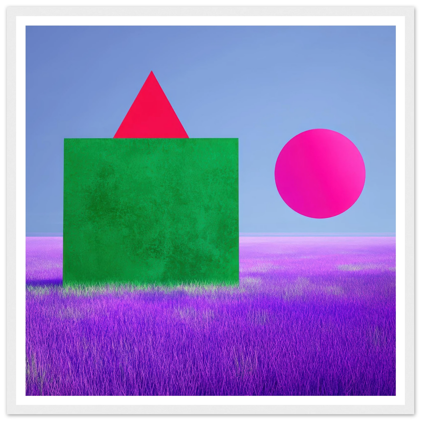 Ode to Purple Field - Framed Poster - 30x30 cm / 12x12″ - Black frame