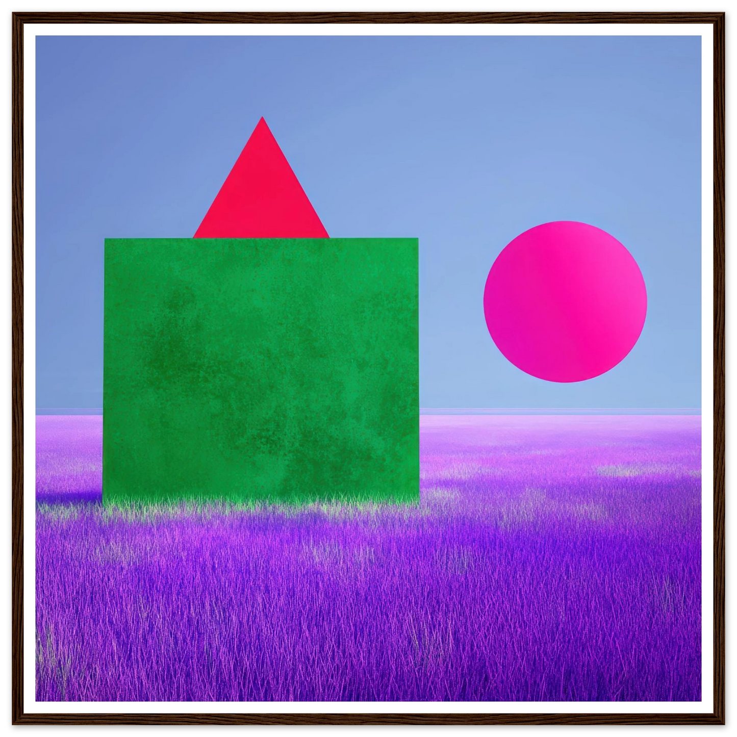 Ode to Purple Field - Framed Poster - 30x30 cm / 12x12″ - Black frame