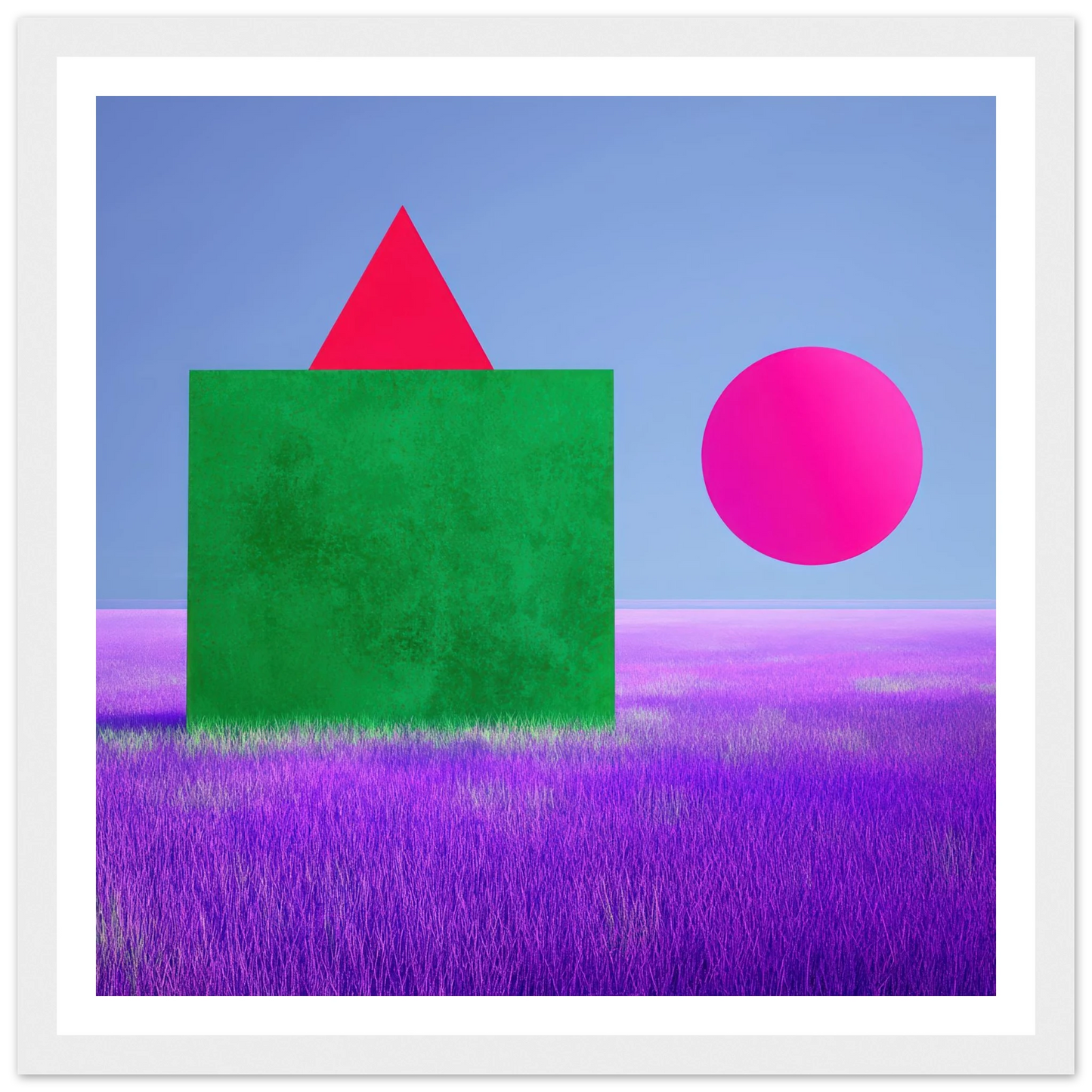 Ode to Purple Field - Framed Poster - 30x30 cm / 12x12″ - Black frame