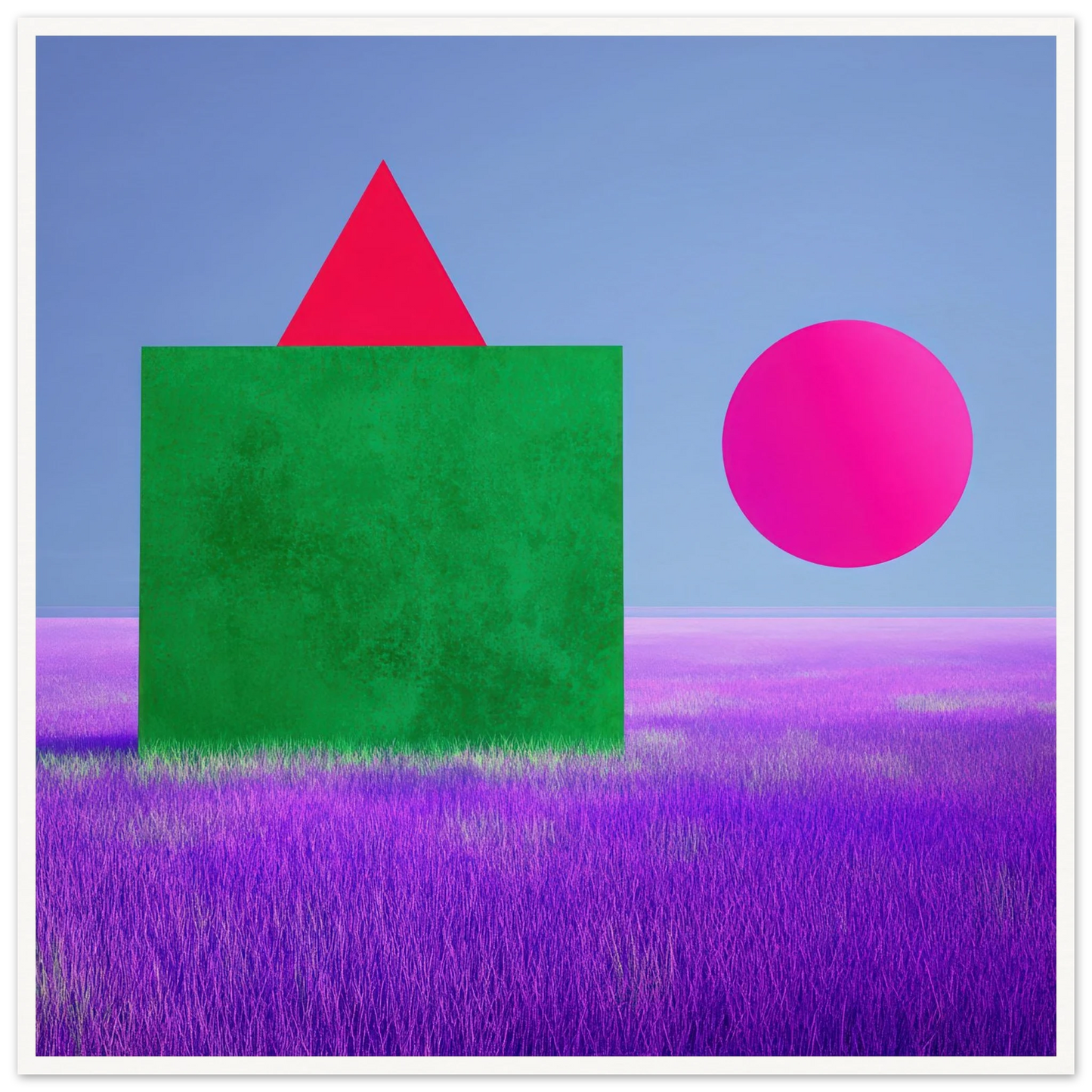 Ode to Purple Field - Framed Poster - 30x30 cm / 12x12″ - Black frame