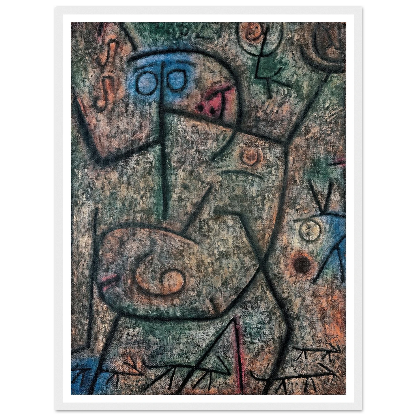 Oh! These Rumors! (1939) Art Print | Paul Klee - Framed Poster - 30x40 cm / 12x16″ - Black frame