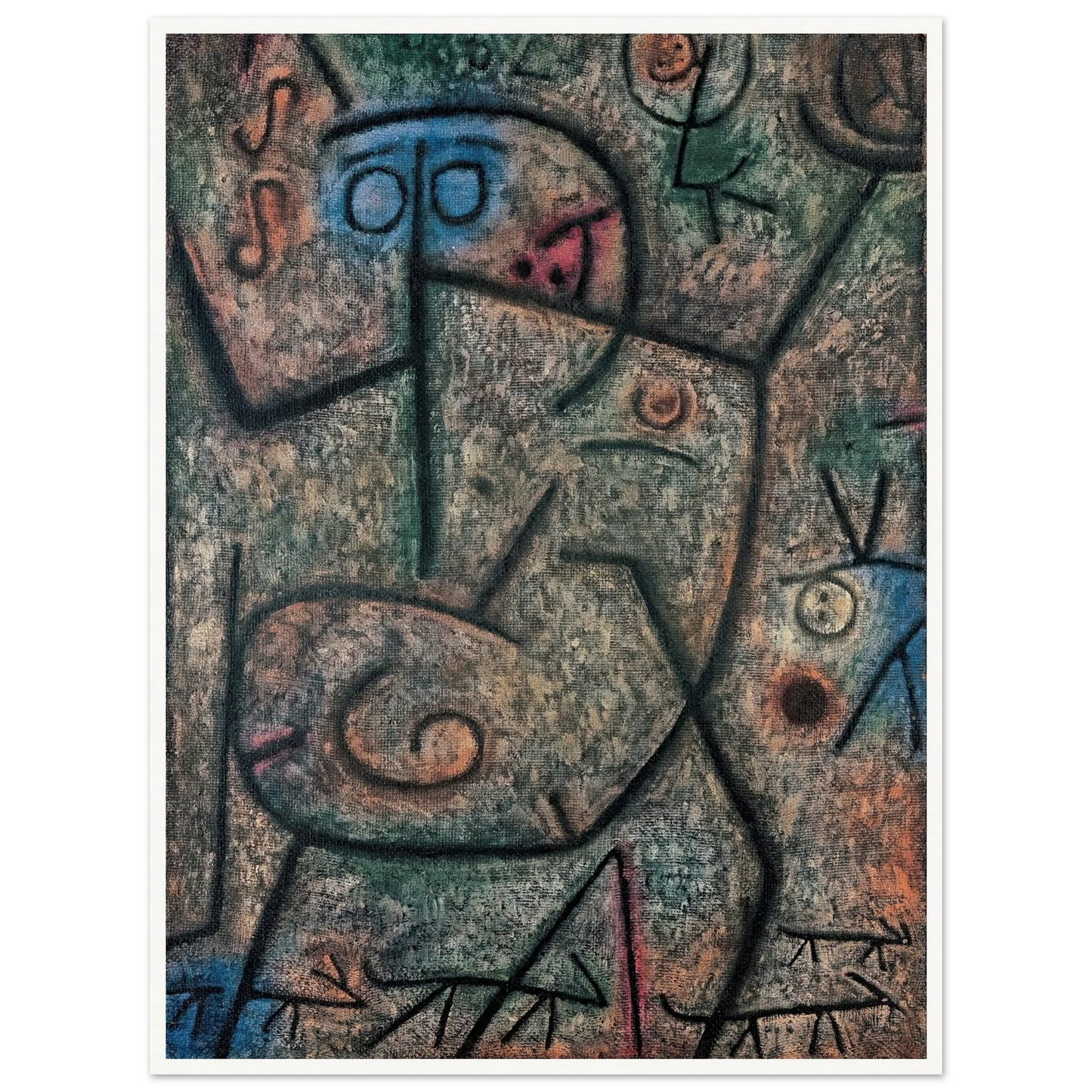 Oh! These Rumors! (1939) Art Print | Paul Klee - Framed Poster - 30x40 cm / 12x16″ - Black frame