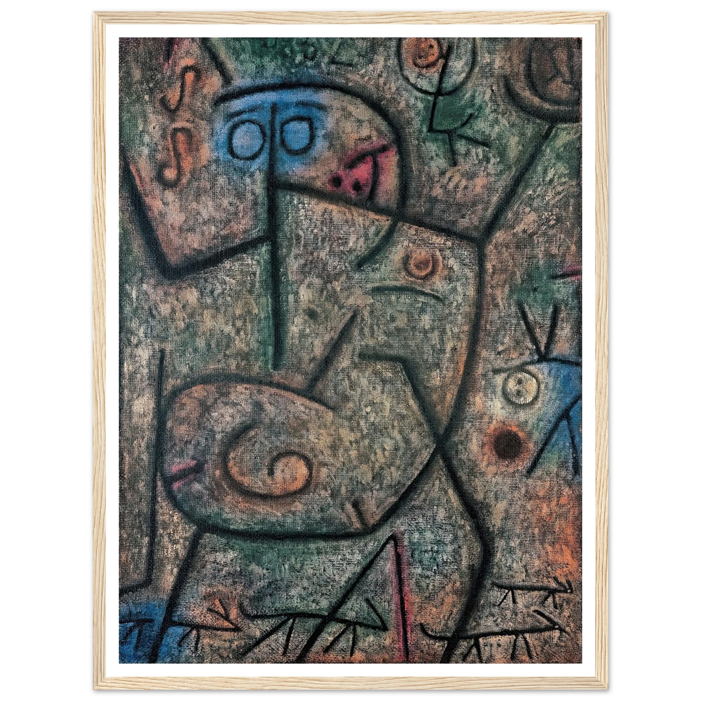 Oh! These Rumors! (1939) Art Print | Paul Klee - Framed Poster - 30x40 cm / 12x16″ - Black frame