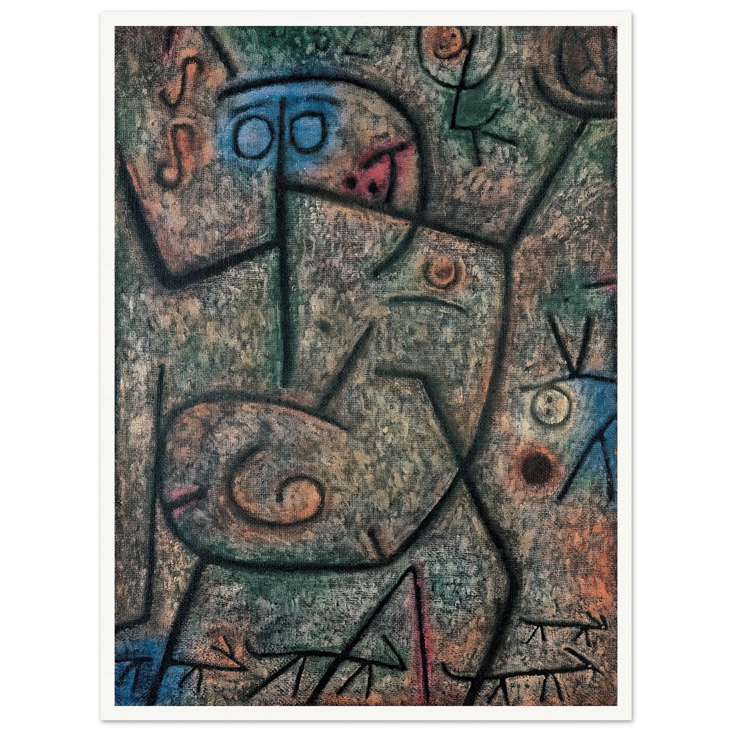 Oh! These Rumors! (1939) Art Print | Paul Klee - Framed Poster - 30x40 cm / 12x16″ - Black frame