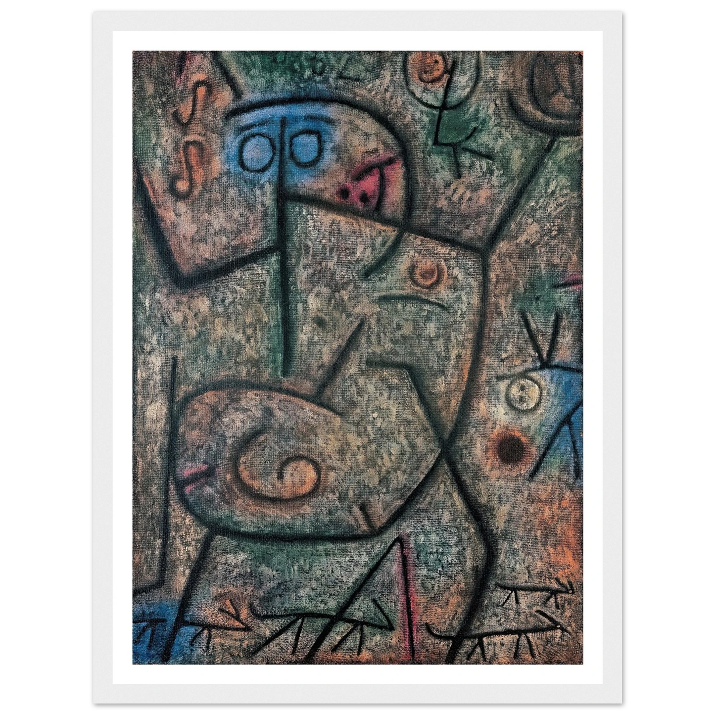 Oh! These Rumors! (1939) Art Print | Paul Klee - Framed Poster - 30x40 cm / 12x16″ - Black frame