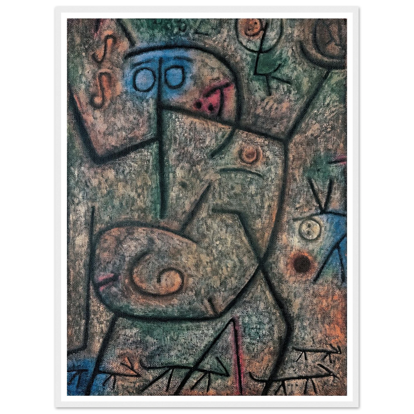Oh! These Rumors! (1939) Art Print | Paul Klee - Framed Poster - 30x40 cm / 12x16″ - Black frame