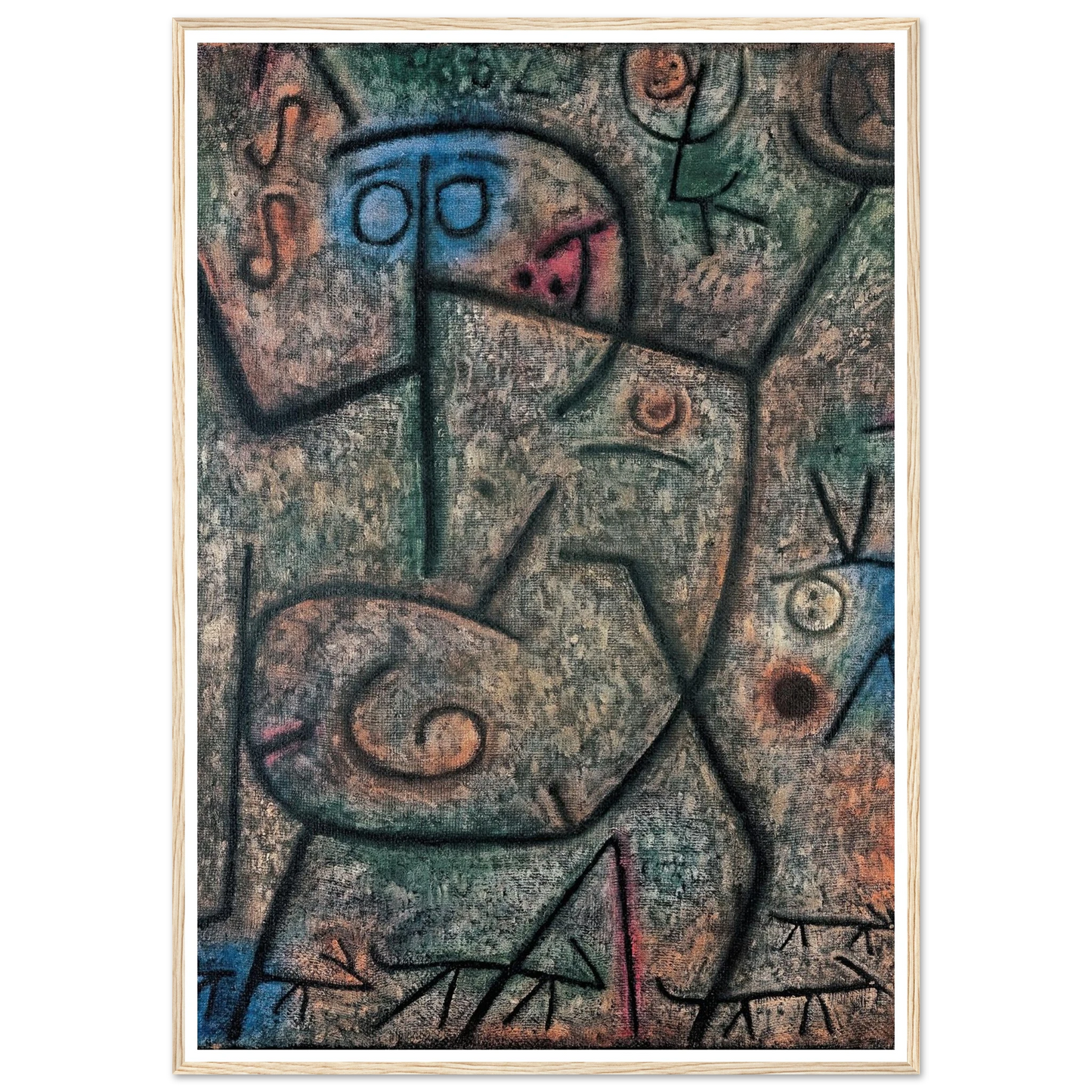 Oh! These Rumors! (1939) Art Print | Paul Klee - Framed Poster - 30x40 cm / 12x16″ - Black frame